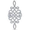 Bling Jewelry Simple Romantic Large Pave Cubic Zirconia Elegant Full Finger Armor CZ Statement Swirl Infinity Ring For Women Teen.925 Sterling Silver