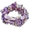 Bling Jewelry Viola Ametista Cristallo Chip Pietra Ampia Cluster Multi Filo Stretch Dichiarazione Bracciale Per Le Donne