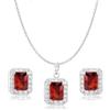 Crystalline Azuria Gioielleria Parures per Donne Nozze Sposa Parure Con Collana e Orecchino per la Sposa Zirconia Damigella D'onore Gioielleria