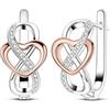 NARMO cerchio per donna in argento 925 infinito amore cerchio orecchini