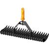 Fiskars OneClick Arieggiatore per Prato | Testa per Rimuovere Muschio e Feltro, Cambio Facile con un Clic, Denti in Acciaio Temprato, Nero/Arancione, ., 1080679