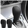 Adunsiaoto 2 Pezzi Copri Pomello del Cambio per Autos, Copertura Silicone Della Leva Cambio, Protezione Antiscivolo per Leva Del Pomello Dell'auto, per Leva del Cambio del Veicolo(Nero)
