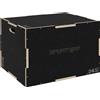 SPORTNOW Box Jump Pliometrico a 3 Altezze in Legno Antiscivolo, 61-51-41cm, Nero|Aosom