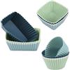 TeaRoo Set 12 Stampi In Silicone Per Muffin - 4 Colori, Riutilizzabili, Antiaderenti, Senza BPA - 2