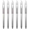 WLLHYF Confezione da 6 lime per unghie naturali, lima per unghie in metallo, in acciaio inox, a doppia faccia, sottile, durevole, per manicure, pedicure, strumenti con punta arrotondata, Argento