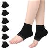 Segbeauty Calzini in Gel per Tallone, 6 Paia Calzini con Tacco in Gel, Calzini in Silicone per Piedi, Calzini Idratanti Riutilizzabili, Protezione per la Pelle Secca e Screpolata Dei Piedi (Nero)