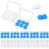 Yicaam 30 Paia Morbido in Silicone Tappi Orecchie per Dormire, Studiare, Nuoto, Protezione Contro Rumori Forti, Riutilizzabili, Blu e Bianco