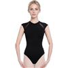 s.lemon Body Danza Classica Nero, Adulti Girocollo Senza Maniche Danza Classica Body 9452 Nero 170