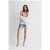 Intimissimi Sottoveste In Seta E Inserti In Pizzo Azzurro