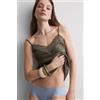 Intimissimi Canotta In Seta E Pizzo Verde