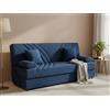 Dmora Divano Letto 3 Posti Ramon 81x181 cm Nero Contenitore Reclinabile, Posti a Sedere 3