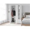 Dmora - Guardaroba 3 ante Suzette, Mobile camera da letto, Cabina armadio portabiti, Armadio appendiabiti, 115x49 h200 cm, Bianco