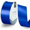 Vaessen Creative Nastro di Raso Blu Brillante - Nastro Colorati 20 m x 38 mm per il Fai-da-te - Decorazioni Matrimonio - per Regali e Segnalibri