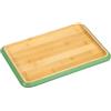 KESPER | Vassoio da portata | Materiale: bambù - certificato FSC® | con olio BIOFA | Dimensioni: 30, 5 x 20 x 2 cm | Colore: marrone con bordo verde | Vassoio da portata in legno | 58371
