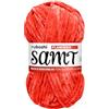 myboshi Lana di velluto per uncinetto e maglia, morbida lana di ciniglia in gomitolo XXL, perfetta per amigurumi e cuscini, 100% poliestere soffice, 100 g, 100 m, arancione (fenicottero), 1 gomitolo