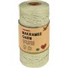 folia 24992 - Filato macramè Soft Green, 100% cotone, 100 m, filato ritorto verde morbido, diametro 3,5 mm, per fai da te e annodatura
