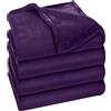Utopia Bedding Coperta in pile viola [king size, 259 x 228 cm), morbida e soffice coperta da 300 g/m², per letto, divano e divani