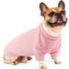 Hjumarayan Pullover Leggero Per Cani In Maglia A Costine, T-Shirt Tipo Maglioncino Per Uso Quotidiano, Abbigliamento Confortevole Per Bulldog Francese E Beagle, Ideale Per Casa E Passeggiate, Rosa Fiorita L