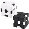 YUTOU 2 pezzi di peluche Infinite Cube Mini Kill Time giocattolo - infinito cubo per alleviare lo stress e l'ansia - Accessorio rilassante (nero, bianco)