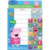 Paper Projects 01.70.30.021 Peppa Pig - Grafico dei premi giornalieri e 56 Adesivi Scintillanti, 29,7 x 42 cm