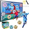 Booaee Set da calcio per bambini 2, 3, 4, 5, 6, 7, 8, divertimento sportivo per giardino, interni ed esterni, porte da calcio in morbida flanella, set da gioco da calcio per bambini, giocattolo da calcio