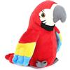 Akozon Pappagallo parlante, cartone animato carino, registrazione elettrica, peluche, pappagallo parlante, peluche, giocattoli educativi precoci (rosso) ripetuti