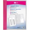 VELOFLEX - Raccoglitori a spirale DIN A4 in PVC rosa | Con copertina frontale trasparente, tasca trasparente, tasca longitudinale da 10 cm, per formato DIN A4 e buste per opuscoli