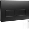 GBKDQQ Piastra per WC compatibile con Geberit Sigma, UP300 e serie UP320, piastra di comando doppio risciacquo, 246 x 164 mm, per 2 quantità di risciacquo, con set di leva e telaio di montaggio, colore nero