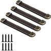 CONPHERON 4 pezzi Retrò Maniglie in Pelle per Mobili Maniglia per Porte Antico Pelle Maniglia Dell'Armadio Cassetti Armadietti Manopole Pomelli Armadio Tiretti 128 mm