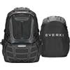 Everki Concept 2 zaino laptop professionale - zaino da viaggio uomo, adatto a 17,3, 30 L, nylon balistico & pelle - Nero (EKP133B)