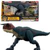 Mattel Jurassic World - Carnotauro Charge 'N Chomp, dinosauro con ruggiti che corre e morde, azione speciale carica e divora attivabile con pulsante, 4+ anni, JKG85