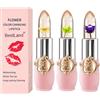 HOPHAT rossetti in gelatina di fiori temperatura magica balsamo per le labbra che cambia colore idratante a lunga durata set di trucco per rossetto in gelatina di fiori di aloe vera (3PCS Set B)
