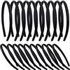 Candygirl 20 Pezzi 10 mm Bambina/Ragazze Fascia per Capelli in Nero Cerchietti Coperto di Nastro Accessorio dei Capelli, 36cm Perimetro