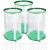 EFUTURETIME 3 x Mini Serra da Giardino Portatile 55 x 30 cm in PVC con 6 Ancoraggi a Terra per Svernamento e Protezione