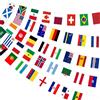 AhfuLife 4 Pezzi Bandierine Coppa del Mondo 2026, 14×21 cm-15m, 48 Paesi Bandiere del Mondo Include Bosnia ed Erzegovina, Repubblica Ceca e Svezia, Striscioni Decor per Mondiali, Eventi Calcio, Festa