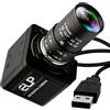 ELP Fotocamera USB 16 Megapixel ad alta risoluzione 5K USB Webcam con CS-Mount 5-50mm Manuale Varifocus obiettivo Primo piano OpenCV Fotocamera Driver 0 per Windows Linux Laptop Jetson Nano