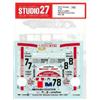 STUDIO27 Decalcomania STUDIO27 1/24 PORSCHE 962C MATSUDA COLLECTION WEC '88 DC-453C da...