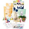 Pott'd Kit di Argilla senza cottura per Principianti. Kit fai da te creativo adulti comprendente argilla senza cottura, attrezzi, colori, pennelli, smalto e istruzioni passo-passo