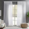 Deconovo Tende per Interni Moderne ed Eleganti con Fettuccia - 2 Pezzi Tende Voile Bianche 140x290 cm per Camera da Letto, Salotto o Soggiorno, Tessuto Traspirante, Facili da Installare