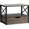 IBUYKE Supporto per stampante da tavolo a 2 ripiani, organizer da scrivania multiuso, supporto per stampante in legno con cassetto di stoccaggio per cartelle, libri, per fax, scanner, ufficio