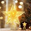 YUYWWAN Stella Albero di Natale, Puntale Albero di Natale Luminoso, Stella di Natales Luminosa, Stelle Alber di Natales con Luci, Decorazioni a LED per Festival, Feste, Matrimoni, Compleanni (A)