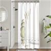 Uiiooazy Tenda Doccia Antimuffa, Tenda da Doccia Piccola 90x180cm Spa Pietra Grigio Zen Pianta Meditazione Tende da Bagno Tessuto Lavabile Impermeabile Poliestere Tende per Vasca da Bagno con 6 Anelli