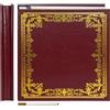 Vienrose Album Grande Autoadesivo Copertura in Pelle Album Scrapbook 27×28 cm Stampa Vintage Libro dei Ricordi DIY 40 pagine Vuote con una Penna Metallica, Rosso
