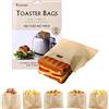 Integrity.1 Sacchetti per Tostapane, 10 pezzi Sacchetto per Toast, Sacchetti per Tostapane Riutilizzabili Antiaderenti, Borsa per Microonde Antiaderente,Calore Facile da Pulire, Adatto per Pane, Snack, Frutta