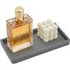 BLESWIN Vassoio Da Bagno In Silicone, Vassoio Per Cosmetici, Piccolo Vassoio Decorativo Per Mobili Da Banco Da 10x20 Cm, Organizer Per Lavello Da Cucina Per Strofinare Profumi, Gioielli, Candele(Grigio)