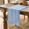 Dorunfeey Runner Tavolo Tessuto Juta Azzurro 30x140 Boho Chic Elegante Modern Table Runner Blu Shabby Chic Casa Centro Tavola Moderno Tovaglia Centrotavola Centrini Moderni per Camera da Letto Tavolo per Cucina
