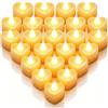 EHIOG Candele tealight a LED senza fiamma, 24 pezzi, candele a LED a forma di cuore per feste, matrimoni, casa, Pasqua, San Valentino
