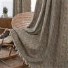 USTIDE Tenda Jacquard Vintage in Stile Fattoria in Lino e Cotone per Camera da Letto e Soggiorno con Nappe, Semi-Oscurante, 1 Pannello, 150x220cm