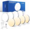 Homelist Luce notturna con rilevatore di movimento, 8 pezzi, batteria con sensore di movimento, illuminazione per scale interne, 3 modalità auto/on/off, luce notturna a LED per bambini, per scale