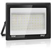 Plazique Faretto LED da Esterno 50W,5000LM Luci da Esterno,7000K Luce Bianca Fredda,IP67 Impermeabile,72 LEDs Faretti da esterno per giardino, cortile, garage,vialetto, officina